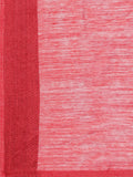 Red Cotton Saree With Blouse Piece