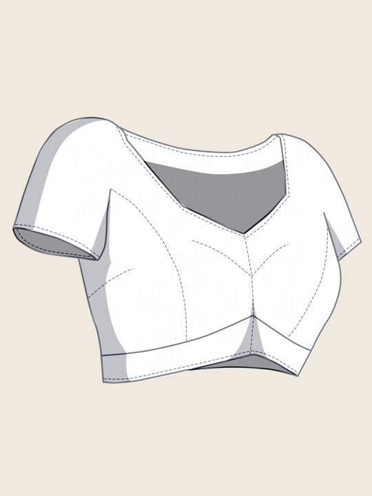 White Linen Saree With Jari Border All Over Single Colour Printed Saree With Blouse Piece