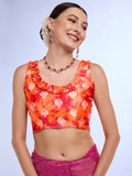 Pink & Yellow Weightless Saree With Blouse Piece
