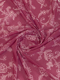 Magenta Poly Georgette Festive Wear Saree With Blouse Piece