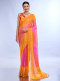 Blue & Turquoise Weightless Saree With Blouse Piece