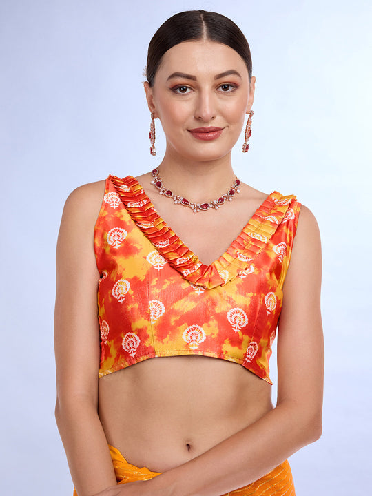 Blue & Turquoise Weightless Saree With Blouse Piece