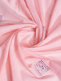 Peach Linen Blend Saree With Blouse Piece