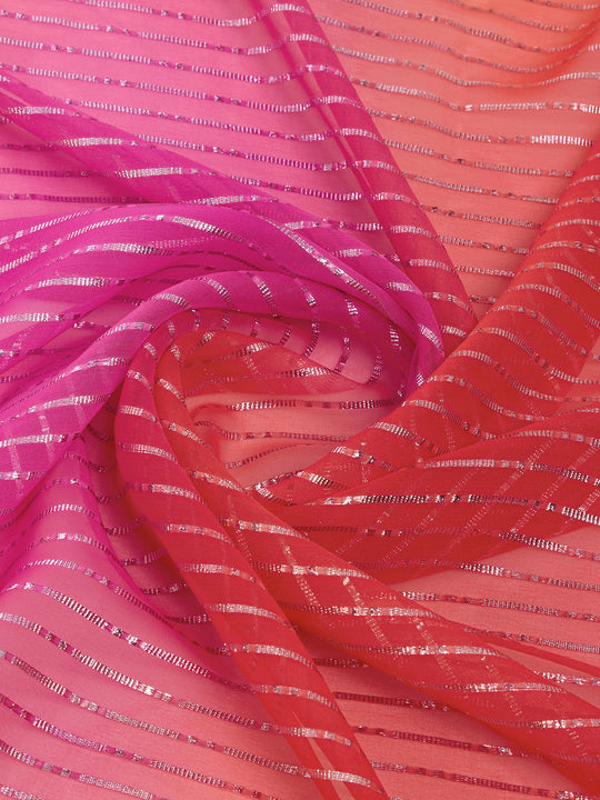 Blue & Turquoise Weightless Saree With Blouse Piece