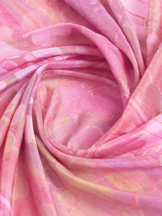 Pink Handloom Silk Festive Wear Saree With Blouse Piece