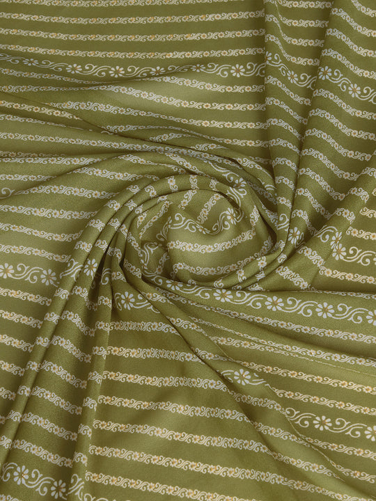 Light Green Poly Georgette Saree With Blouse Piece