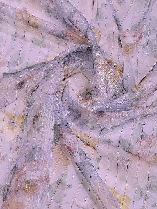 Grey Organza Saree With Blouse Piece