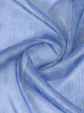 Blue Organza Zari Woven Printed Saree With Hand-Sequence Embellishment Saree With Blouse Piece