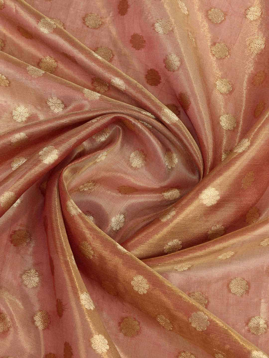 Rustic Red Pure Tissue Silk Banarasi Saree With Brocade Blouse Piece