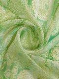 Green Georgette Saree With Blouse Piece