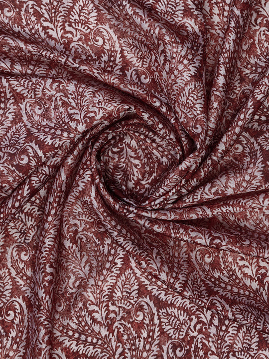 Maroon Poly Silk Daily Wear Saree With Blouse Piece