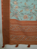 Teal Poly Silk Daily Wear Saree With Blouse Piece