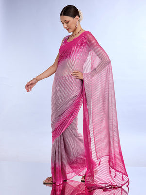 Blue,Green Weightless Saree With Blouse Piece