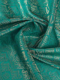 Seagreen Ikkat Woven Kajeevaram Silk Rich Pallu With Blouse Piece