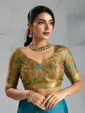 Pure Chiffon Digital Printed Woven Saree With Woven Border And Fancy Tassels
