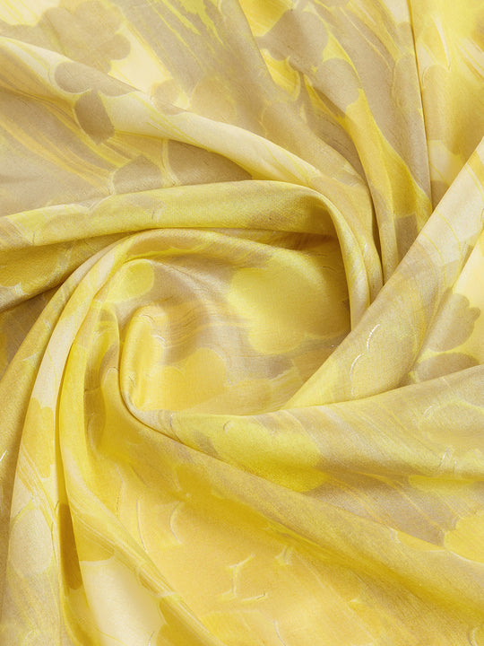 Yellow Handloom Silk Festive Wear Saree With Blouse Piece