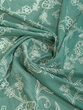 Sea Green Poly Georgette Festive Wear Saree With Blouse Piece