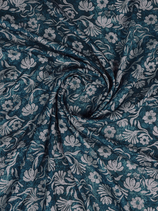 Blue Poly Silk Daily Wear Saree With Blouse Piece