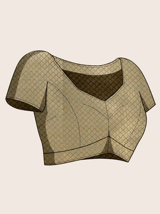 Black Pure Tissue Silk Banarasi Saree With Brocade Blouse Piece