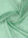 Seagreen Organza Zari Woven Printed Saree With Hand-Sequence Embellishment Saree With Blouse Piece