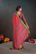 Soft Silk Chitt Palu With Contrast Blouse Weaving Saree