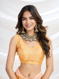 Orange  Handloom Silk Festive Wear Saree With Blouse Piece