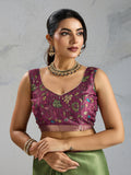 Pure Chiffon Digital Printed Woven Saree With Woven Border And Fancy Tassels