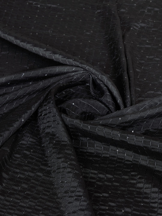 Black Silk Blend Party Wear Saree With Blouse Piece