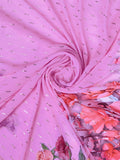 Lavender Poly Chiffon Festival Saree With Blouse Piece