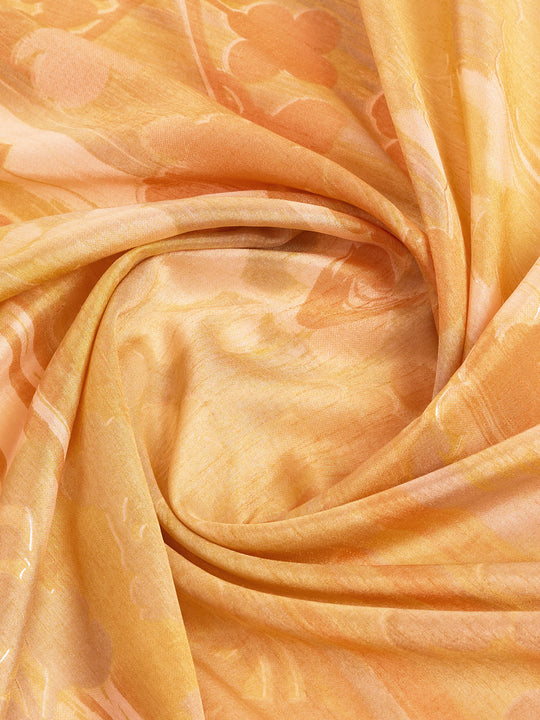 Orange  Handloom Silk Festive Wear Saree With Blouse Piece