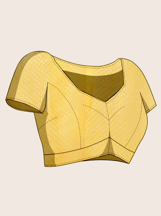 Yellow Pure Tissue Silk Banarasi Saree With Brocade Blouse Piece