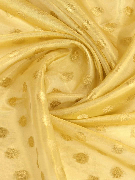 Yellow Pure Tissue Silk Banarasi Saree With Brocade Blouse Piece