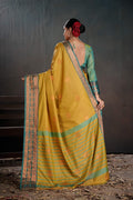 Soft Silk Chitt Palu With Contrast Blouse Weaving Saree