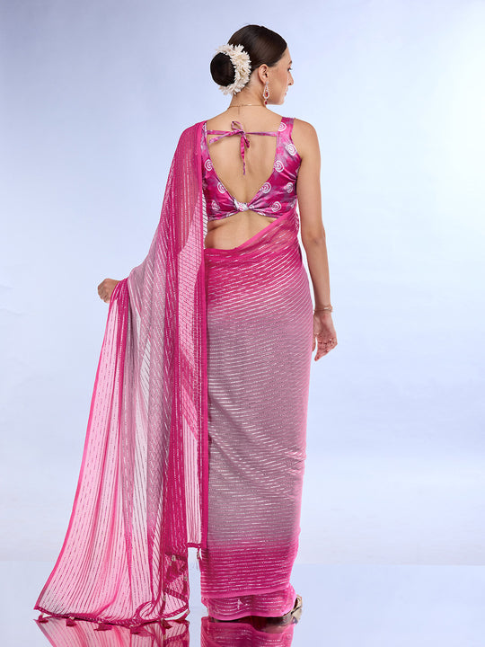 Blue,Green Weightless Saree With Blouse Piece