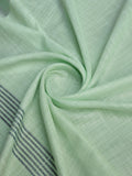 Sea Green Linen Blend Daily Wear Saree With Blouse Piece