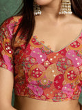 Poly Chiffon Dyed Saree With Heavy Embroidered Blouse Piece