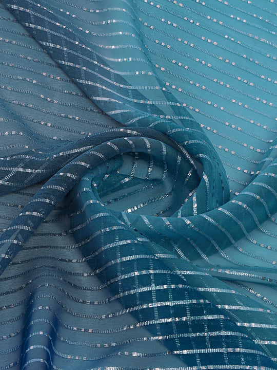 Blue Weightless Saree With Blouse Piece