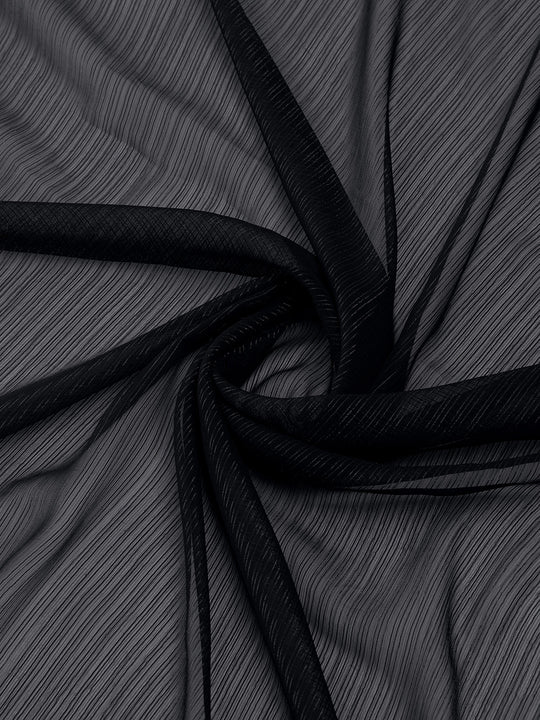 Black Georgette Saree With Blouse Piece