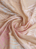 Peach Silk Georgette Festive Wear Saree With Blouse Piece