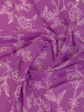 Purple Poly Georgette Festive Wear Saree With Blouse Piece