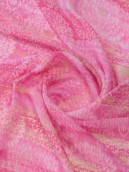 Purple Georgette Saree With Blouse Piece