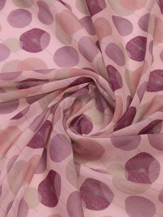 Burgundy Linen Blend Saree With Blouse Piece