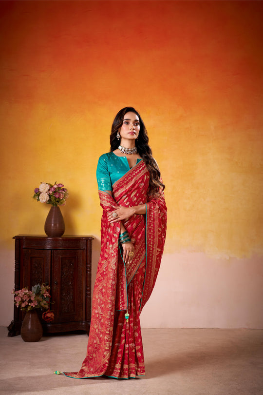 Fancy Dolla Silk Woven Design Work Handloom Silk Saree With Blouse Piece