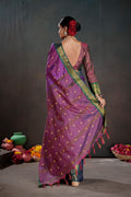 Soft Silk Chitt Palu With Contrast Blouse Weaving Saree