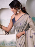 Lvory Modal Cotton Saree With Blouse Piece
