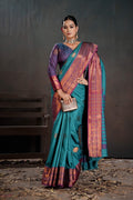 Soft Silk Chitt Palu With Contrast Blouse Weaving Saree