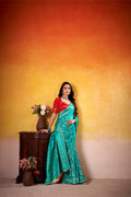 Fancy Dolla Silk Woven Design Work Handloom Silk Saree With Blouse Piece