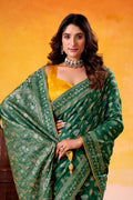 Fancy Dolla Silk Woven Design Work Handloom Silk Saree With Blouse Piece