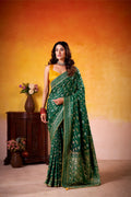 Fancy Dolla Silk Woven Design Work Handloom Silk Saree With Blouse Piece
