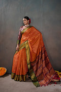 Soft Silk Chitt Palu With Contrast Blouse Weaving Saree